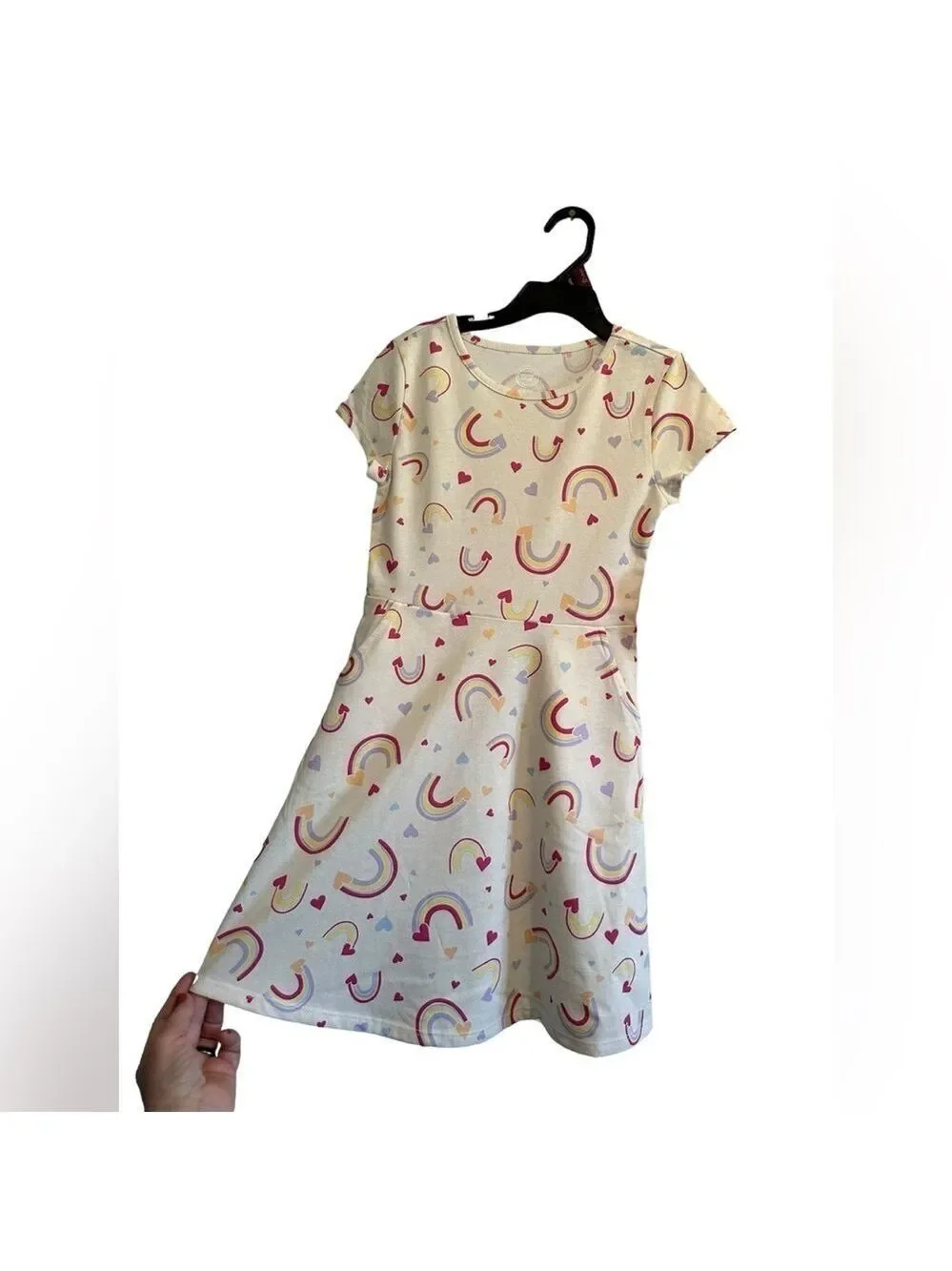 Wonder Nation Multicolor Rainbow Summer Play Dress GIRLS 6 - 6X Pockets NEW NWT